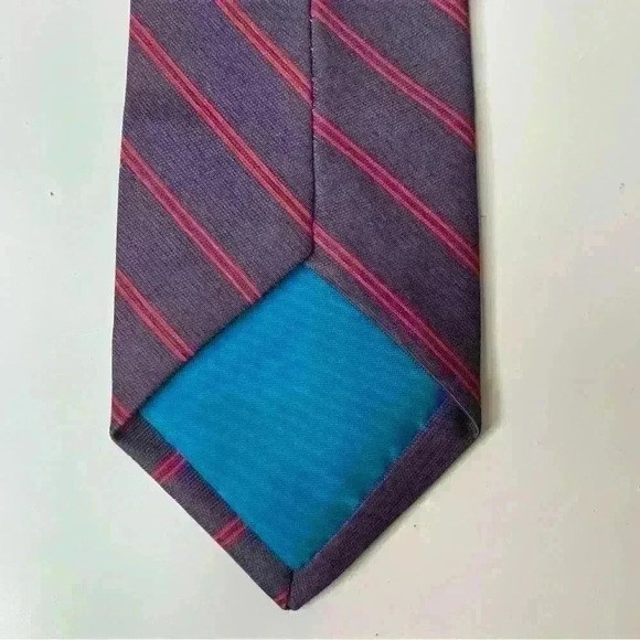 Tai Tsin Men’s Striped Pure Silk Tie - Picture 5 of 5